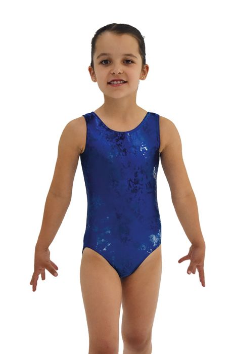 Mondor Printed Tank Metallic Detail Gymnastics Leotard 7822