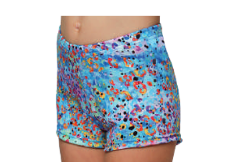 Printed Metallic Shorts