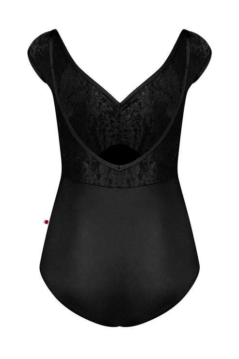 Yumiko Eli Cap Sleeve Leotard in Black FW24-03-02