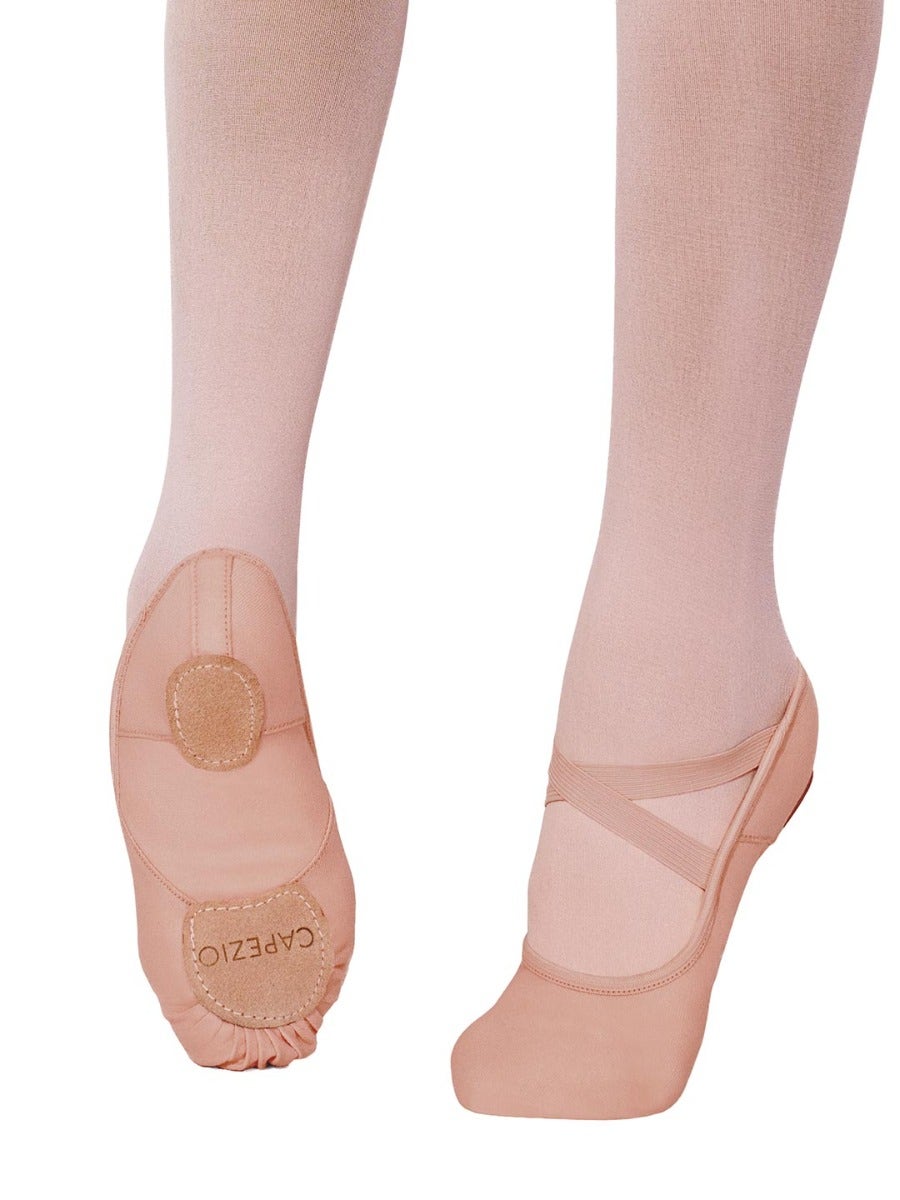Child Hanami Stretch Canvas Ballet Shoes - Light Suntan