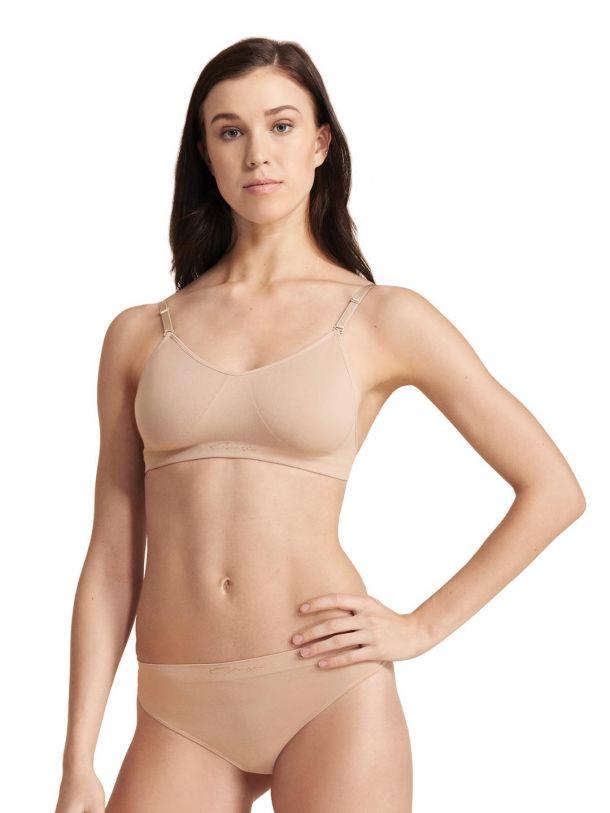 No Boundaries Seamless Long Line Bra Nude Small : : Clothing,  Shoes & Accessories