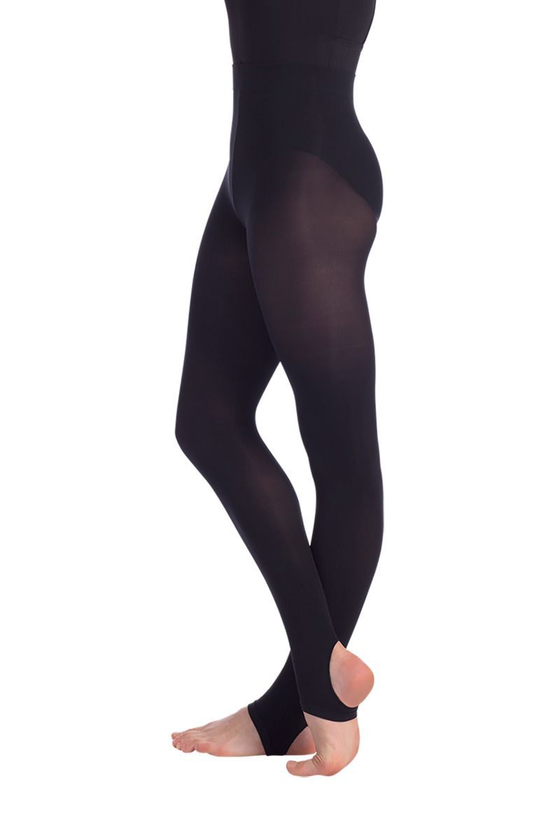 Stirrup Opaque Tights with Anti-Roll Waistband