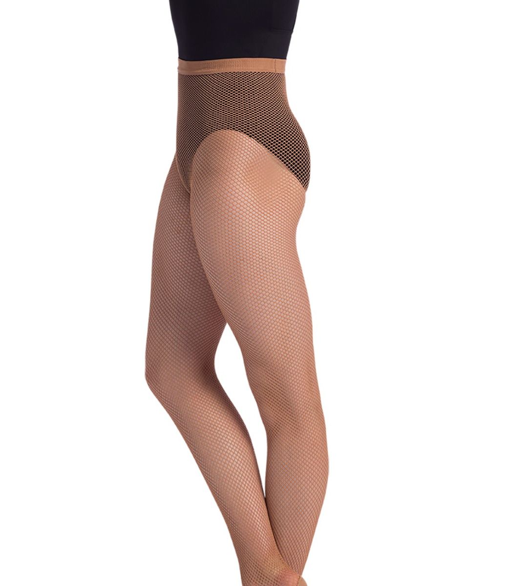sofsy Micro-Net Fishnet High Waist Tights for Women - [Made In
